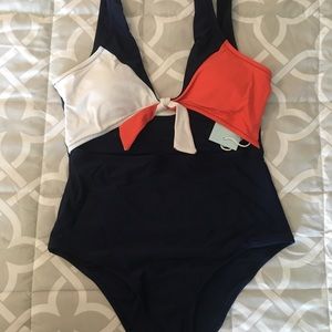 NWT Blue, white and pink one piece